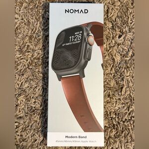 Nomad Leather Apple Watch Band in Rich Brown